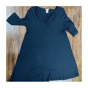 Black Wet Seal Criss Cross Swing Dress XL